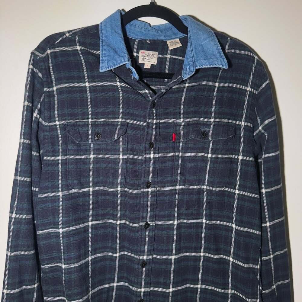 LEVI’S x Justin Timberlake Fresh Leaves Plaid Denim Shirt - Size Medium